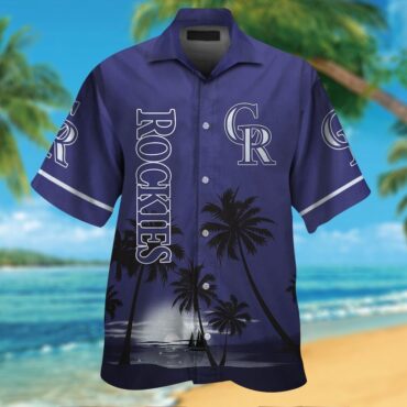 Colorado Rockies Short Sleeve Button Up Tropical Hawaiian Shirt Ver02
