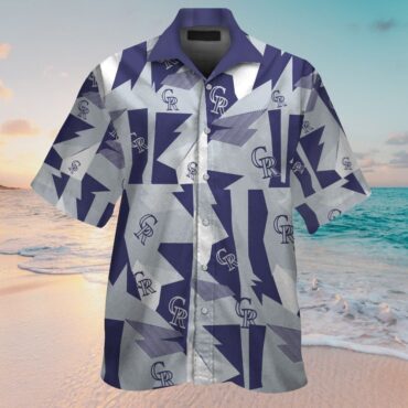 Colorado Rockies Short Sleeve Button Up Tropical Hawaiian Shirt Ver03