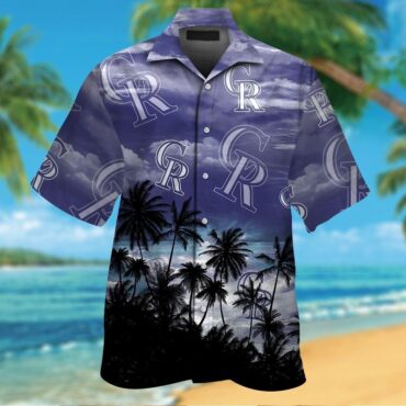 Colorado Rockies Short Sleeve Button Up Tropical Hawaiian Shirt Ver05