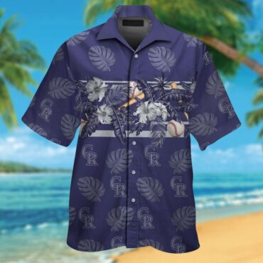Colorado Rockies Short Sleeve Button Up Tropical Hawaiian Shirt Ver07