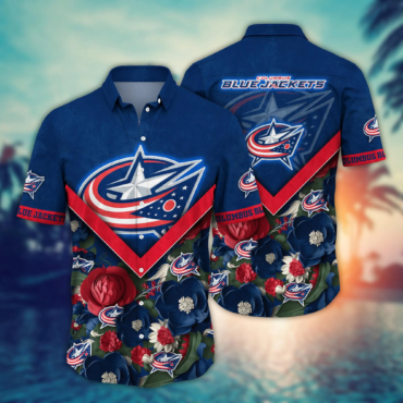 Columbus Blue Jackets Nhl Hawaiian Shirt Custom Fresh Mowed Lawns Aloha Shirt