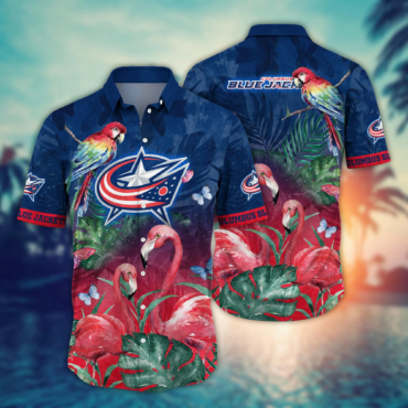 Columbus Blue Jackets Nhl Hawaiian Shirt Sun Soaked Aloha Shirt