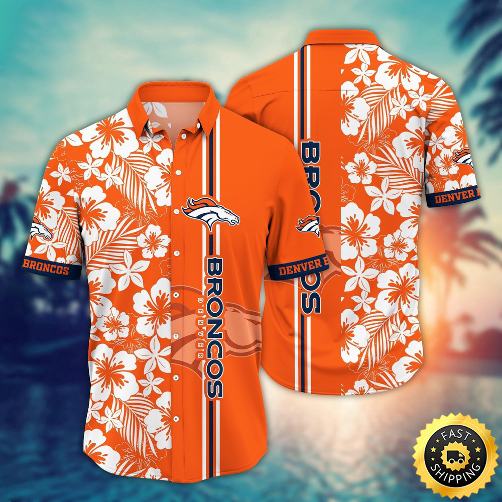 Denver Broncos Hawaii Shirt Flower Exotic Island Fashion