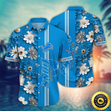Detroit Lions Hawaii Shirt Flower Sporty And Stylish