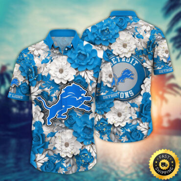 Detroit Lions Hawaii Shirt Flower Summer Vibes
