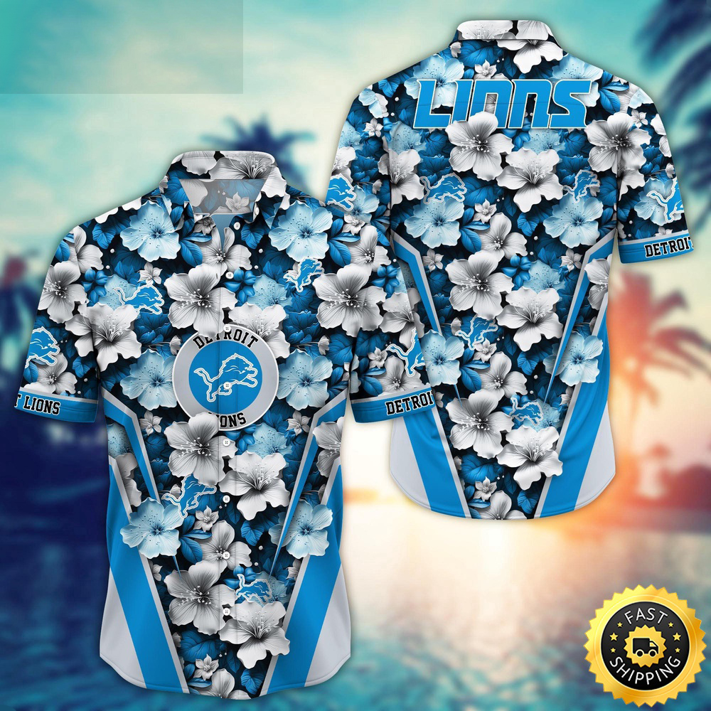 Detroit Lions Hawaii Shirt Flower Tropical Getaway Shirts