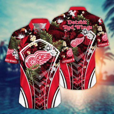 Detroit Red Wings Nhl Hawaiian Shirt Mid Year Aloha Shirt