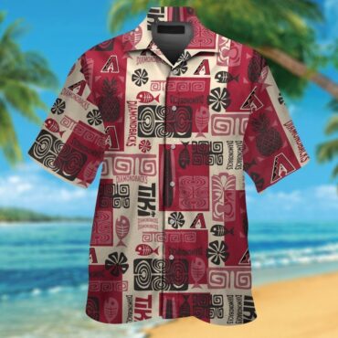 Arizona Diamondbacks Unique Design Hawaiian Tropical Short Sleeve Shirt