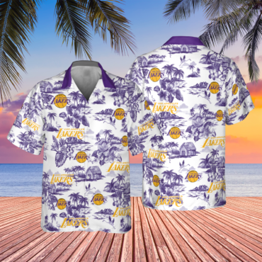 Los Angeles Lakers Design Hawaiian Shirt