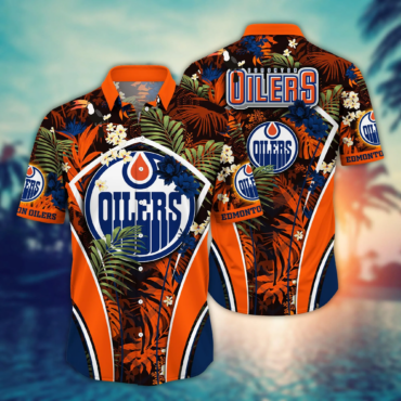 Edmonton Oilers Nhl Hawaiian Shirt Warm Nights Aloha Shirt
