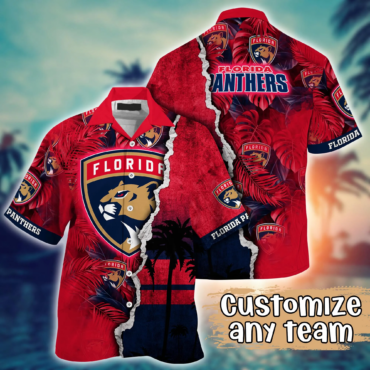 Florida Panthers NHL Hawaiian Shirt Custom Flip Flops Aloha Shirt