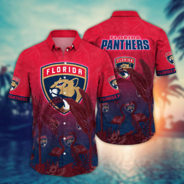 Florida Panthers NHL Hawaiian Shirt Outdoor Moviestime Aloha Shirt