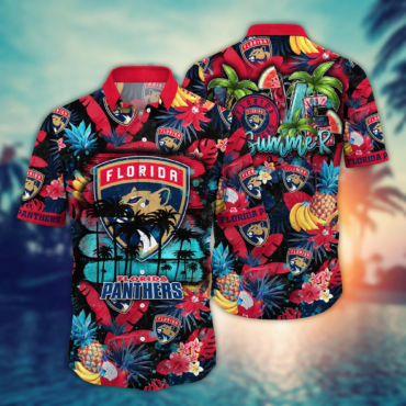 Florida Panthers NHL Hawaiian Shirt Water Sportstime Aloha Shirt