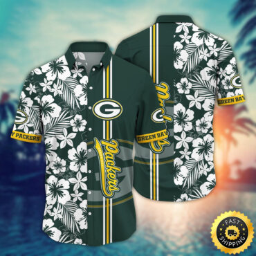 Green Bay Packers Hawaii Shirt  Flower Exotic Island Fashion