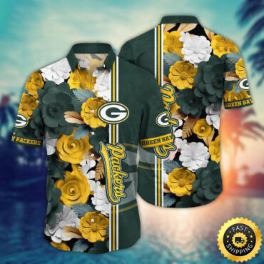 Green Bay Packers Hawaii Shirt  Flower Laid Back Hawaiian Charm
