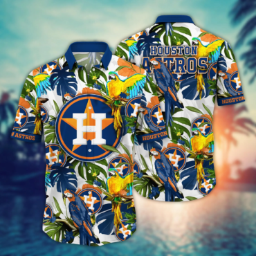 Houston Astros MLB Hawaiian Shirt Blooming Flowerstime Aloha Shirt