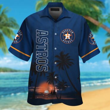 Houston Astros Short Sleeve Button Up Tropical Hawaiian Shirt Ver07