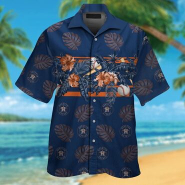 Houston Astros Short Sleeve Button Up Tropical Hawaiian Shirt Ver06