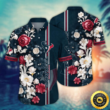 Houston Texans Hawaii Shirt  Flower Aloha Shirt For Football Fans