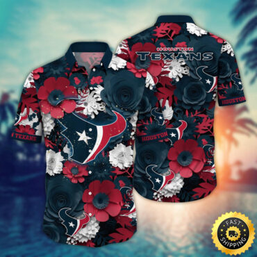 Houston Texans Hawaii Shirt  Flower Colorful Coastal Wear