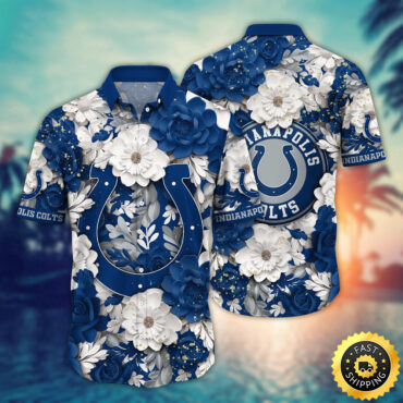 Indianapolis Colts Hawaii Shirt Flower Summer Vibes