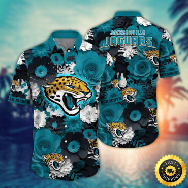 Jacksonville Jaguars Hawaii Shirt  Flower Colorful Coastal Wear
