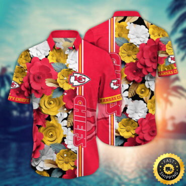 Kansas City Chiefs Hawaii Shirt  Flower Laid Back Hawaiian Charm
