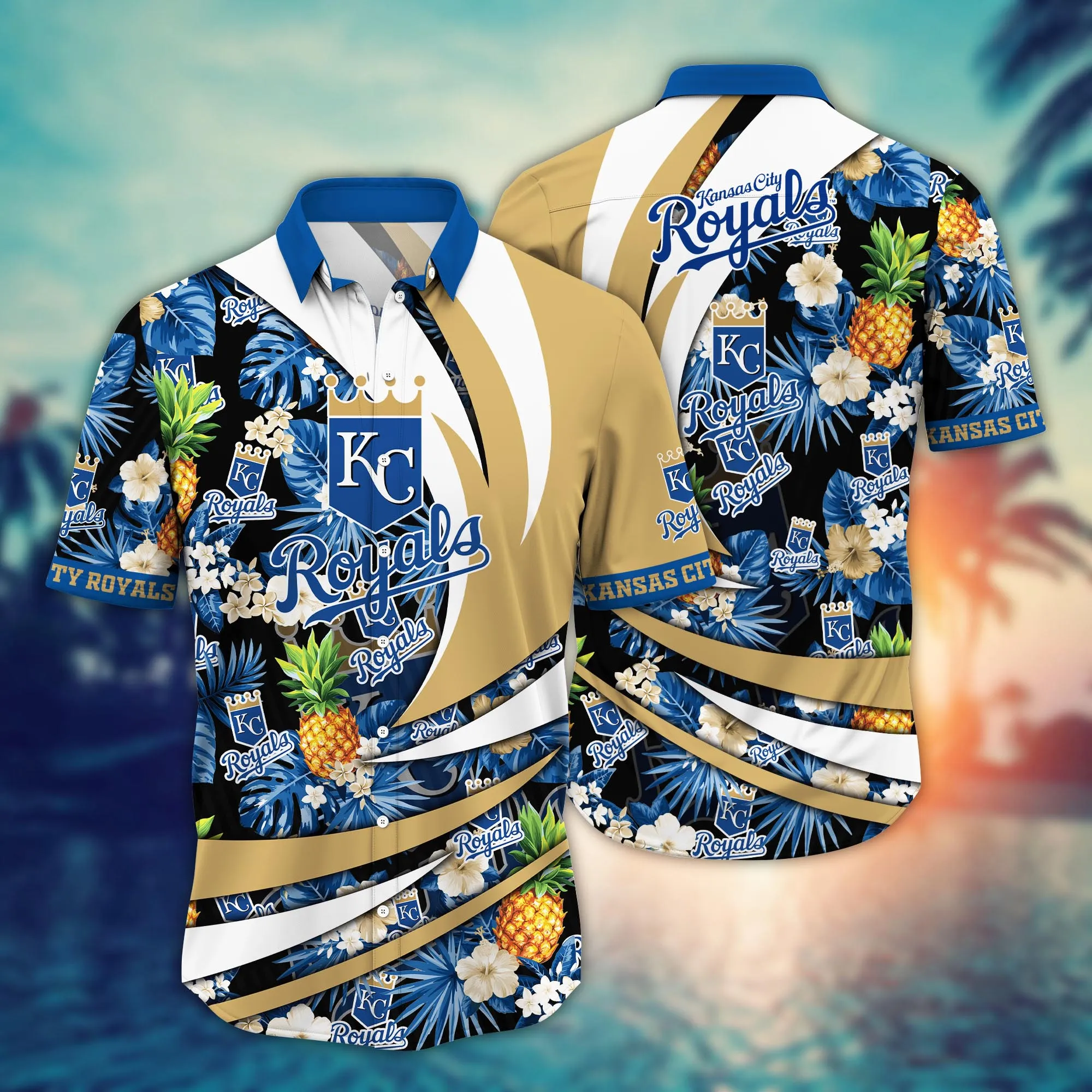Kansas City Royals MLB Hawaiian Shirt Evening Strolls Aloha Shirt