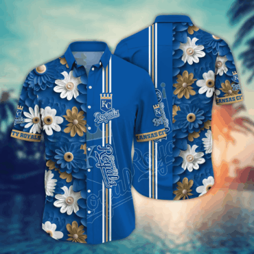 Kansas City Royals MLB Hawaiian Shirt Ice Cold Drinks Aloha Shirt