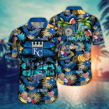 Kansas City Royals MLB Hawaiian Shirt Sandcastles Aloha Shirt