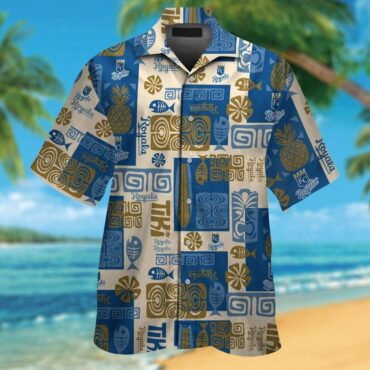 Kansas City Royals Short Sleeve Button Up Tropical Hawaiian Shirt Ver02