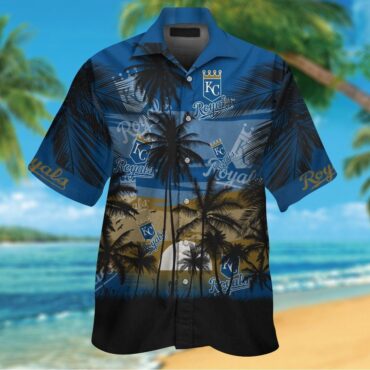 Kansas City Royals Short Sleeve Button Up Tropical Hawaiian Shirt Ver08