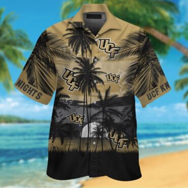 UCF Knights Button Up Shirt Hawaiian Tropical Short Sleeve