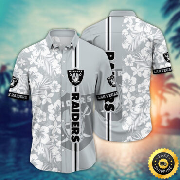 Las Vegas Raiders Hawaii Shirt  Flower Exotic Island Fashion
