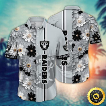 Las Vegas Raiders Hawaii Shirt Flower Sporty And Stylish