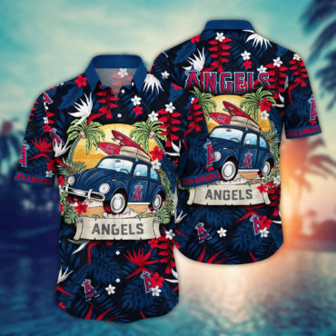 Los Angeles Angels MLB Hawaiian Shirt Lush Greenerytime Aloha Shirt