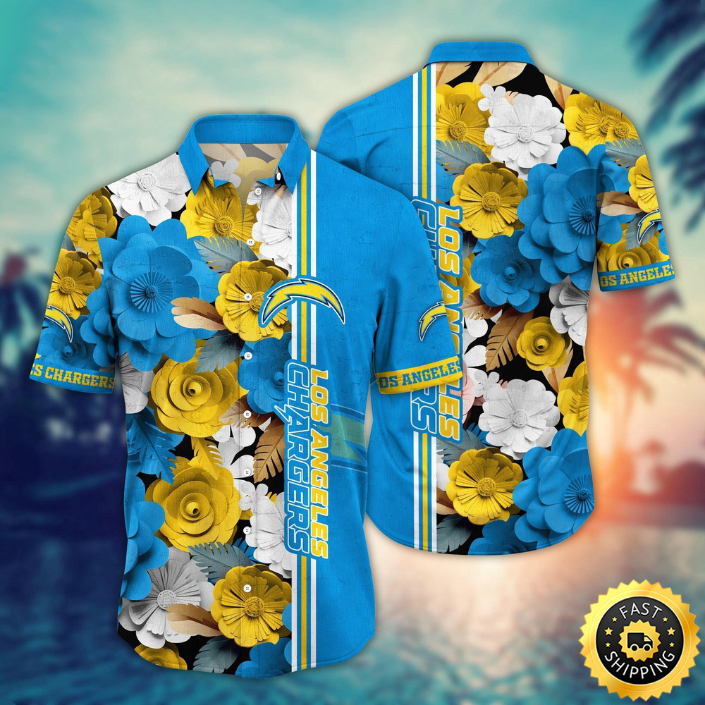 Los Angeles Chargers Hawaii Shirt Flower Laid Back Hawaiian Charm