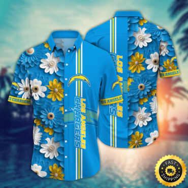 Los Angeles Chargers Hawaii Shirt Flower Sporty And Stylish