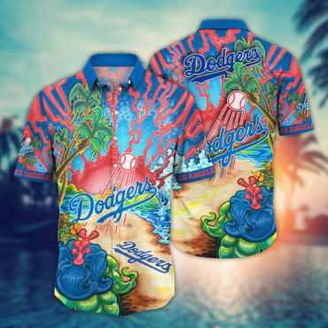 Los Angeles Dodgers MLB Hawaiian Shirt Beer Gardenstime Aloha Shirt