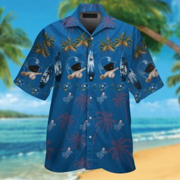 Los Angeles Dodgers Short Sleeve Button Up Tropical Hawaiian Shirt Ver07