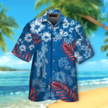 Los Angeles Dodgers Short Sleeve Button Up Tropical Hawaiian Shirt Ver05