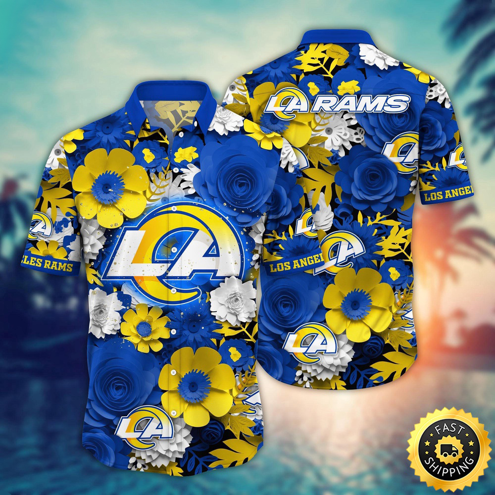 Los Angeles Rams Hawaii Shirt Flower Colorful Coastal Wear
