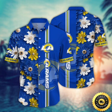 Los Angeles Rams Hawaii Shirt Flower Sporty And Stylish