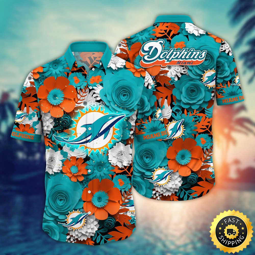 Miami Dolphins Hawaii Shirt Flower Colorful Coastal Wear