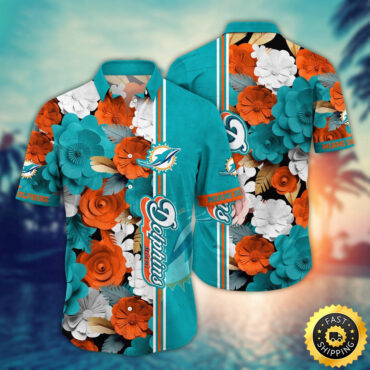 Miami Dolphins Hawaii Shirt  Flower Exotic Island Fashion