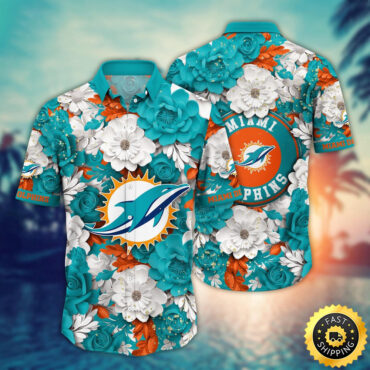 Miami Dolphins Hawaii Shirt Flower Summer Vibes