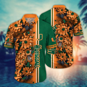 Miami Hurricanes Ncaa Hawaiian Shirt Custom Summer Nights Aloha Shirt