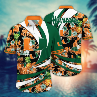 Miami Hurricanes Ncaa Hawaiian Shirt Flip Flops Aloha Shirt