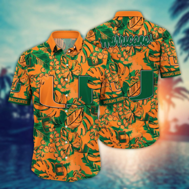 Miami Hurricanes Ncaa Hawaiian Shirt Sun Rays Aloha Shirt