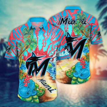 Miami Marlins MLB Hawaiian Shirt Breaktime Aloha Shirt